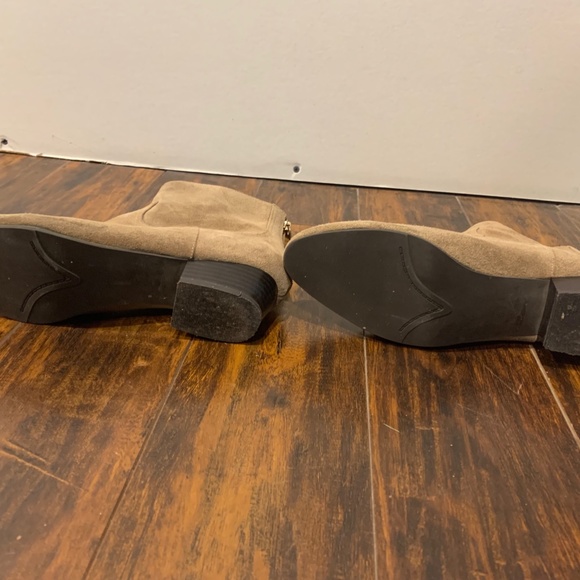 Tan Suede Heeled Booties - Picture 2 of 5